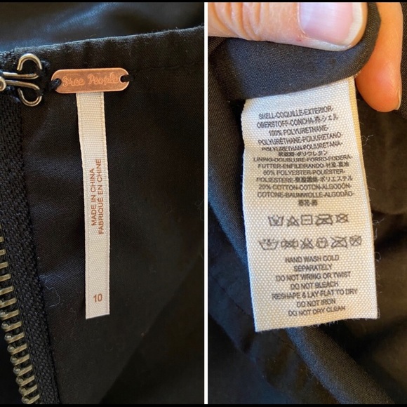 Free People Faux Leather Trumpet Mini Skirt sz 10 - Picture 4 of 5